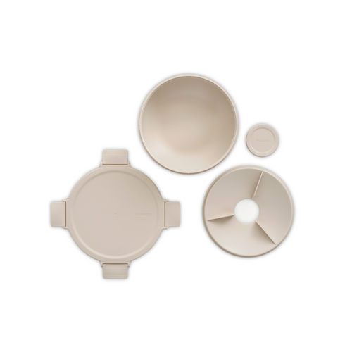 Brabantia Make & Take Salade Lunchbox, 1,3 liter, kunststof - Soft Beige