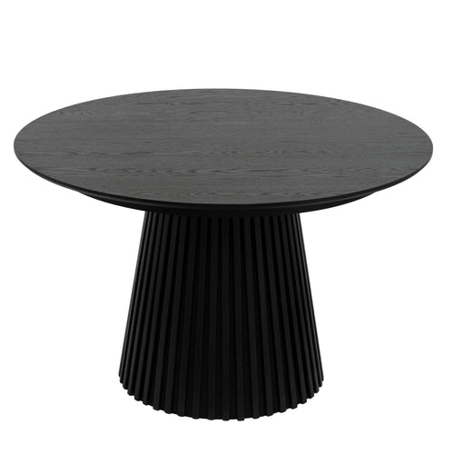 Furnhouse uitschuifbare eettafel Svendborg - Zwart - Ø 120/220x120 cm
