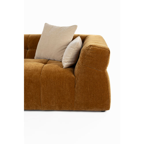 Dutchbone Hodge Bank met Chaise Longue Links Okergeel