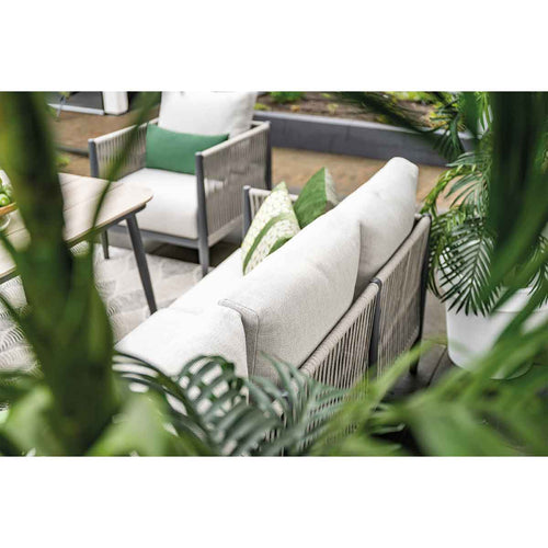 Garden Impressions lounge dining set Tavira grey sand - 4-delig