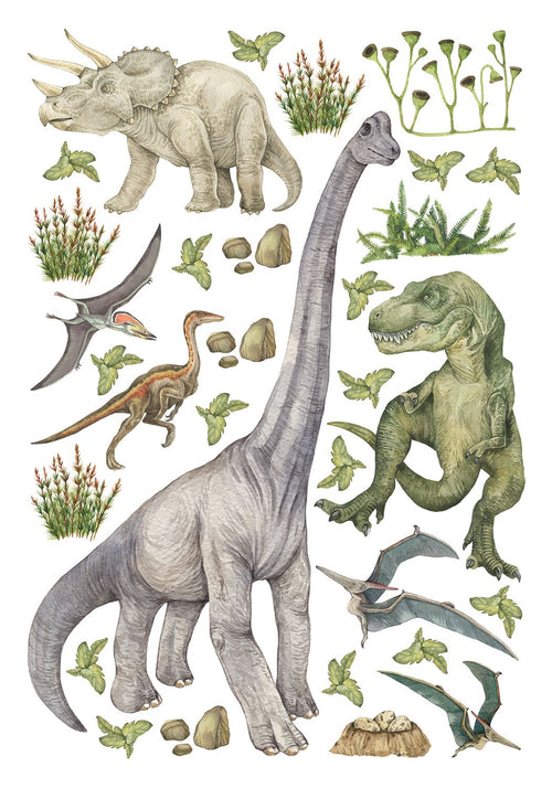 Sanders & Sanders muursticker dinosaurussen groen - 65 x 42.5 cm - 601344