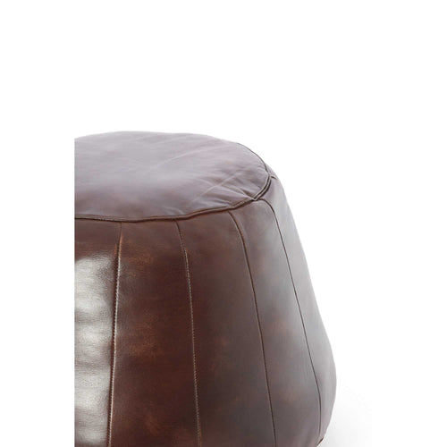 Light & Living poef Dovio - bruin - Ø56cm
