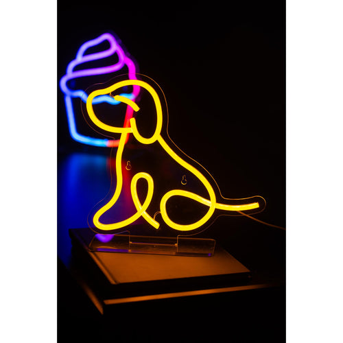 Leitmotiv tafellamp Sitting Dog - geel - 27.8x27.8x30cm - vtwonen shop