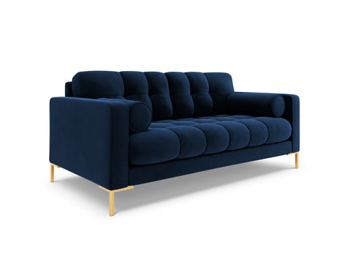 Cosmopolitan Design Bank Bali 2-zits, flueel, koningsblauw - 96x152x75cm