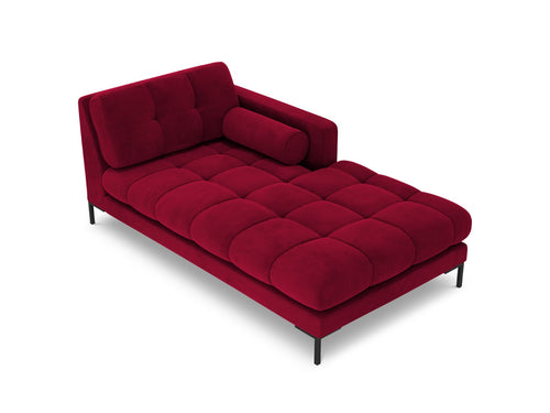 Cosmopolitan Design rechter chaise longue Bali flueel, rood - 185x102x75cm