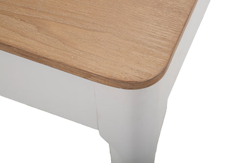Mauro Ferretti eettafel - 180x90x80 cm - wit/bruin