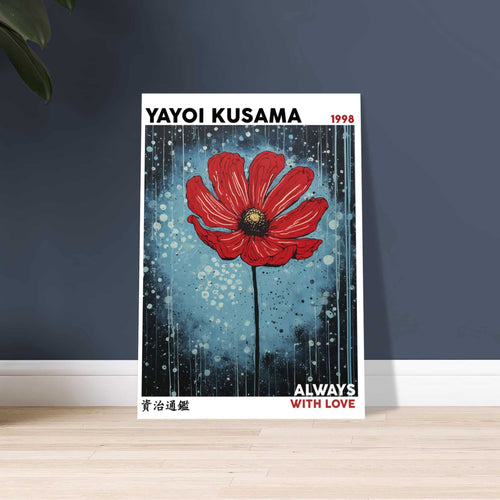 Artfulprints  Yayoi Kusama - Always with love   poster 50x70 cm