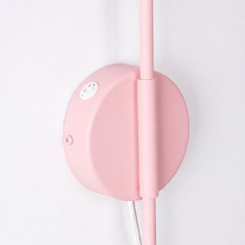 Sollux Lighting Wandlamp NOX 1 roze met schakelaar - 14x61x30cm