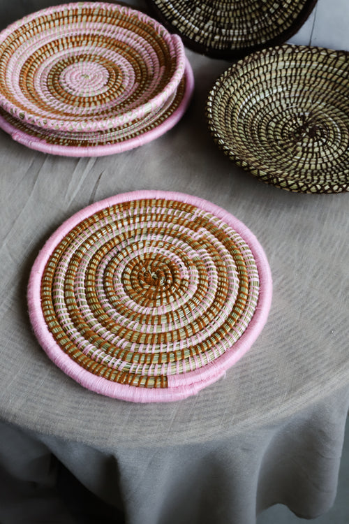 Household Hardware - Placemat - Zeegras - Mosterd/Roze - vtwonen shop