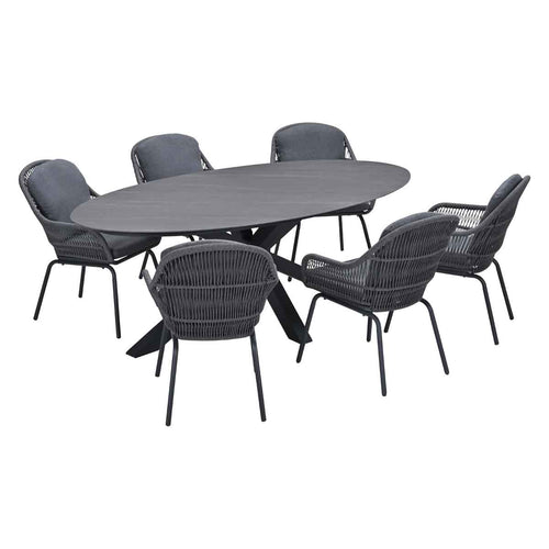 Garden Impressions tuinset Yima - Scot - Napoli grey - 230x115 cm - 7-delig