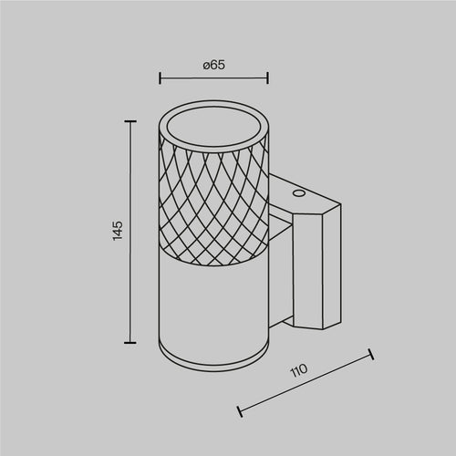 Maytoni Outdoor - Wandlamp Bowery - Zwart - Ø6,5 - vtwonen shop