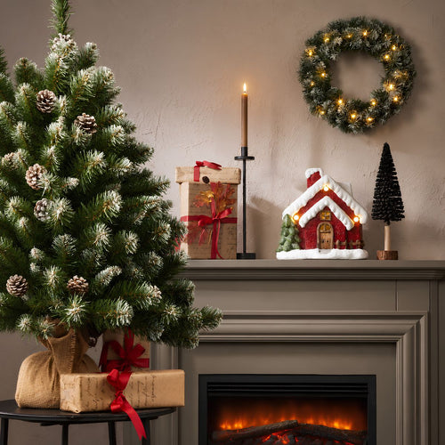Triumph Tree Empress Kunstkerstboom H90 x D71 cm - Kunstboom in Jute Zak - Kunst Kerstboom voor Binnen - 184 Tips - Groen
