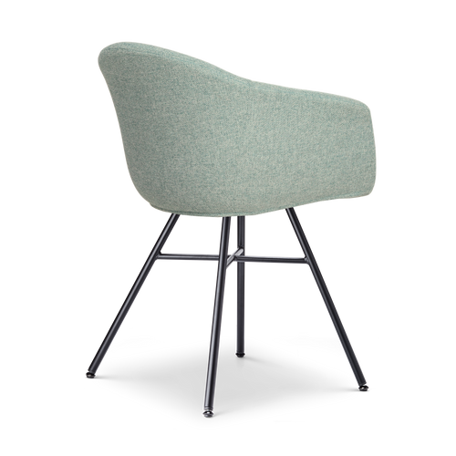 Nolon Noa-Otis Eetkamerstoelen Set van 2 - Zacht Groen - Zwarte Poten