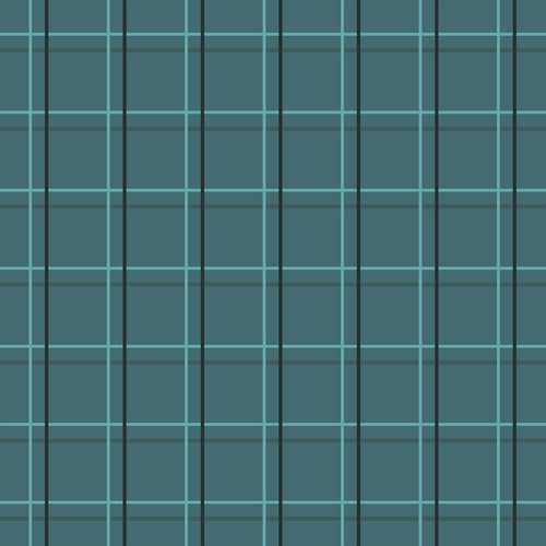 Sanders & Sanders behang ruiten petrolgroen - 53 cm x 10 m - 640357