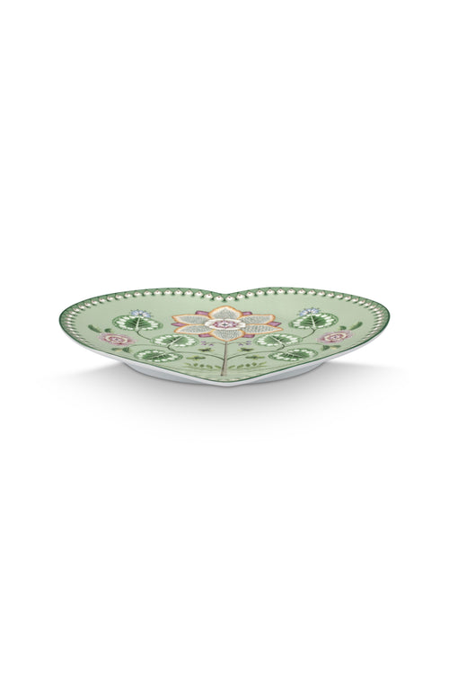 Pip Studio Bordenset Hart - Lily&Lotus - Groen - 23cm - Set van 2