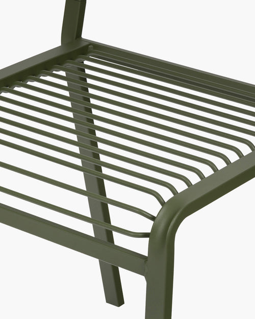 noo.ma Oto Chair - duurzame metalen buitenstoel, Forest Green