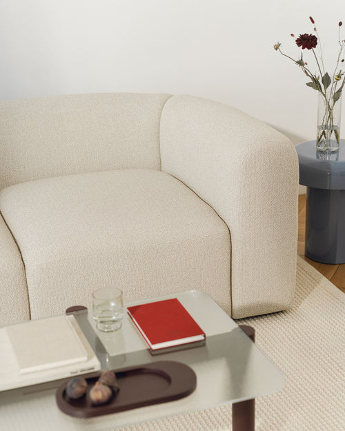 noo.ma Flom 3-zits bank - Desert Beige Bouclé, zacht design