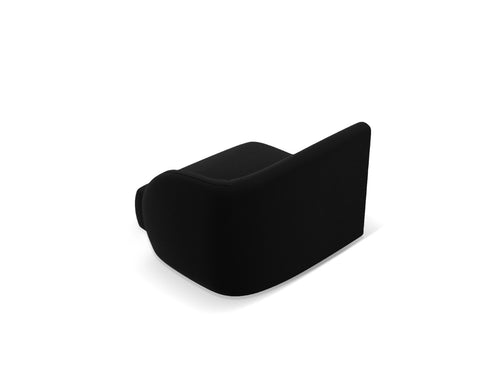 Micadoni rechter module Miley flueel zwart - 90x90x70cm