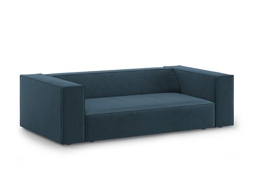 Cosmopolitan Design Bank Arendal 2-zits, chenille met ribbeleffect marineblauw - 102x180x70cm