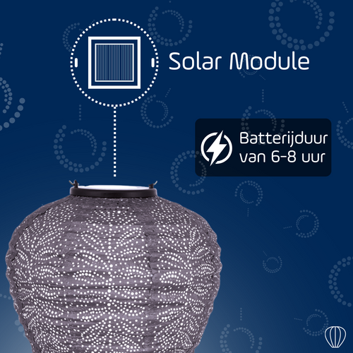 Lumiz solar lampion folia balloon - 20 cm - lichtpaars
