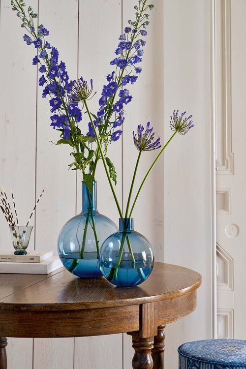 Pip Studio Glazen Vaas Blauw 35 cm