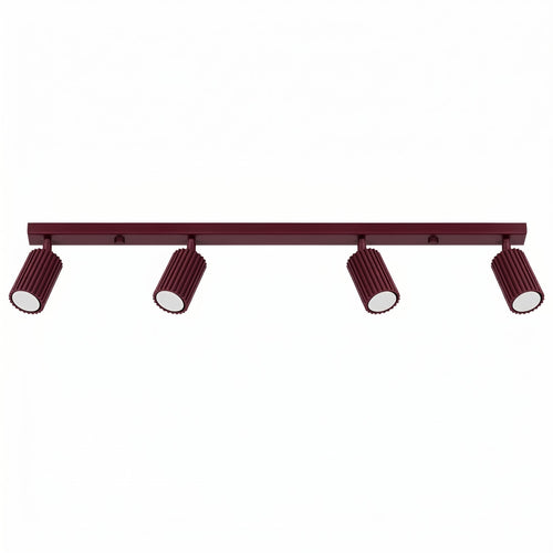 Sollux Lighting Plafondlamp KARBON 4L bordeaux - 81x6,5x16,5cm