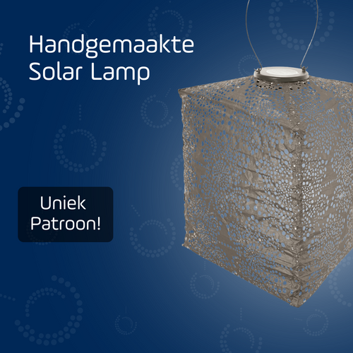 Lumiz solar lampion fiore triangle - 28 cm - taupe