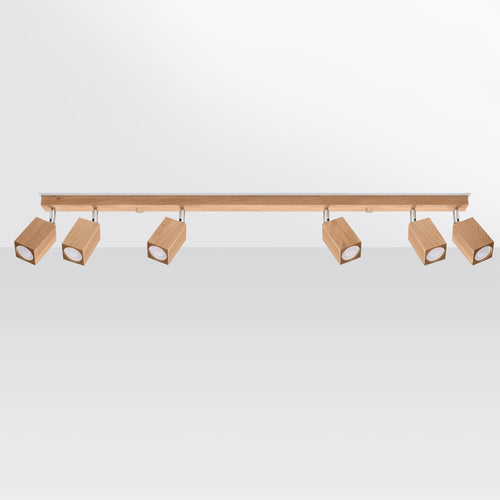 Sollux Lighting Plafondlamp KEKE 6 eik - 120x5x20cm
