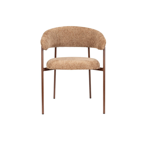 Housecraft Living Richard Eetkamerstoelen Armleuning Gemêleerd Bruin - Set van 2