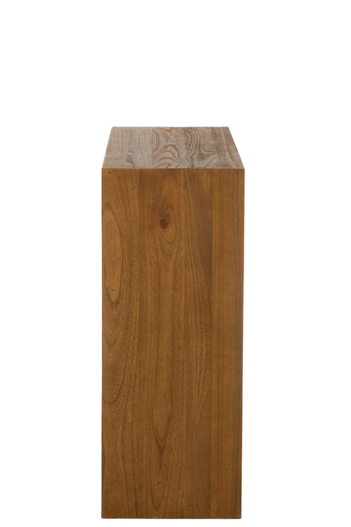 J-Line wandrek Kubus  - hout - bruin