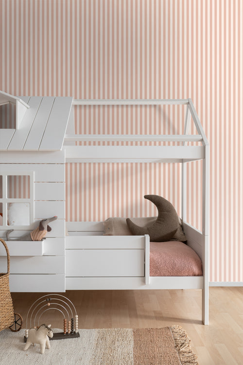 ESTAhome behang strepen terracotta roze - 53 cm x 10.05 m - 130950 - vtwonen shop