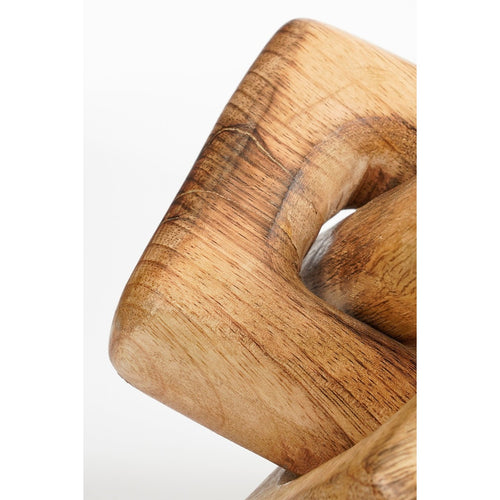 Mica Decorations Knoop Woondecoratie - L19 x B19 x H19 cm - Mangohout - Bruin