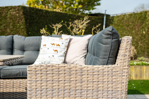 Seagull lounge-diningset - 5-delig - rechts - vintage willow - zwart