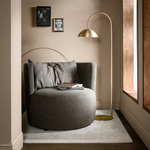 vtwonen fauteuil Explore - Bouclé - Bruin - 81x96x92 - vtwonen shop