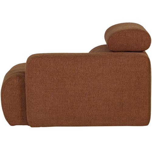 WOOOD 1-zits element bank arm rechts Novi - Polyester - Terra - 86x109x113