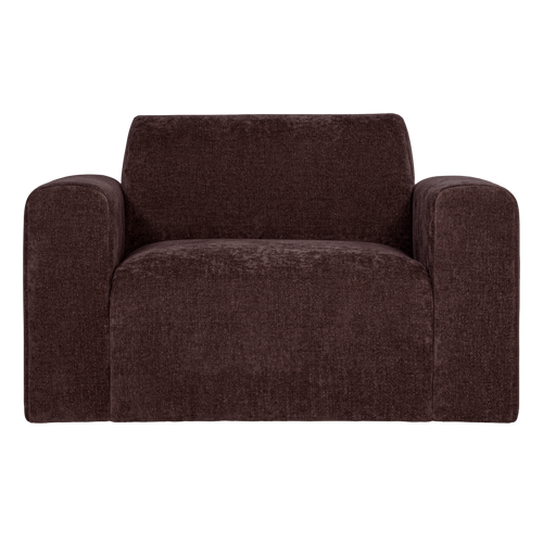 WOOOD fauteuil slub Umina - Chenille - Bordeauxrood