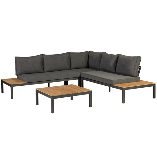 Exotan loungeset buiten La Vida - Teakhout - Bruin - 63x245x245 - vtwonen shop