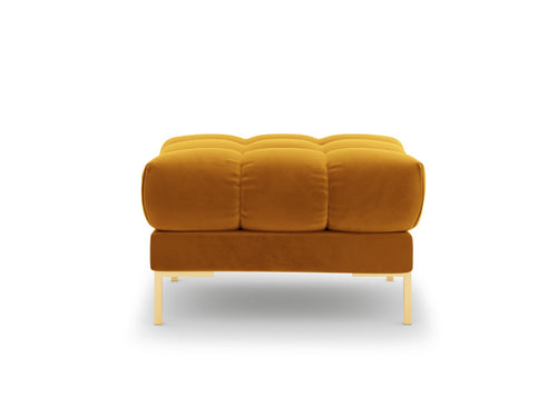 Cosmopolitan Design Poef Bali flueel, geel - 60x60x41cm