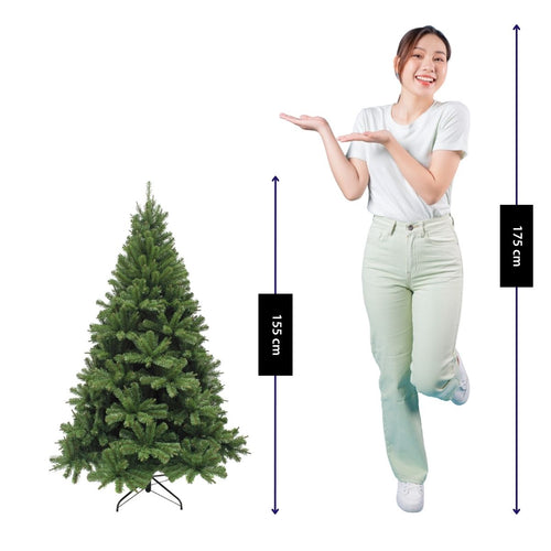 Triumph Tree Forrester - Kerstboom met Zachte PVC-Naalden - Kerstversiering met Kleurgecodeerde Takken - Kunstboom met Natuurlijke Gelaagdheid - H155