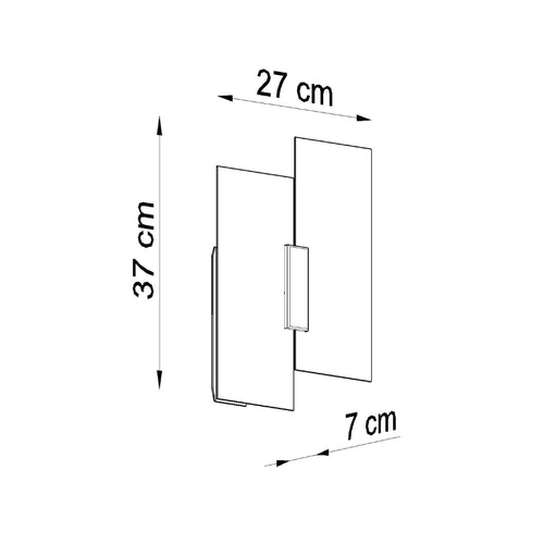 Sollux Lighting Wandlamp FABIANO - 27x7x37cm