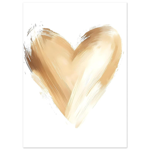 Artfulprints  Hart van goud   poster 50x70 cm - vtwonen shop