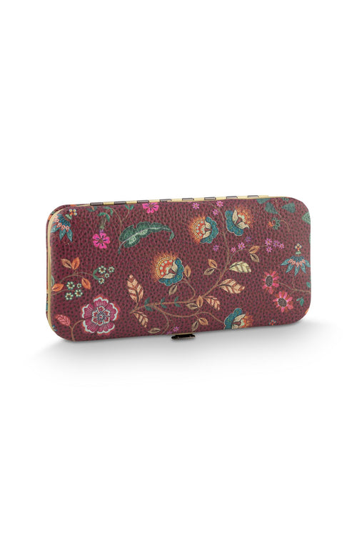 Pip Studio Manicureset Flora Bangalore Mini Dames - Donkerroze - 15x2x7,5 cm