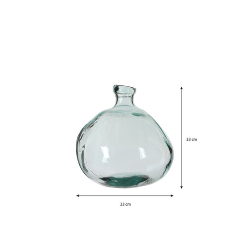 Mica Decorations Organic Vaas - H33 x Ø33 cm - Transparant