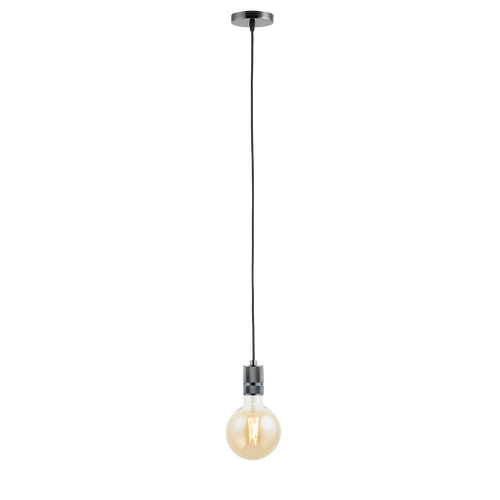 Lighto | Pendel Zwart Titanium | Inclusief Lichtbron Goud | Classic | 1.5m Snoer | Met Plafondkap - vtwonen shop