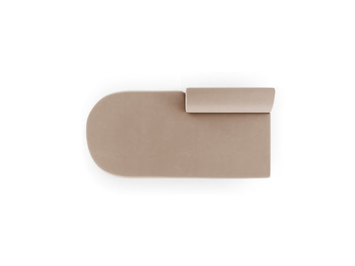 Micadoni Module Miley 2-zits, flueel cappuccino - 90x158x70cm