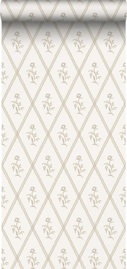 Borastapeter behang bloemen beige - 53 cm x 10.05 m - 660839 - vtwonen shop