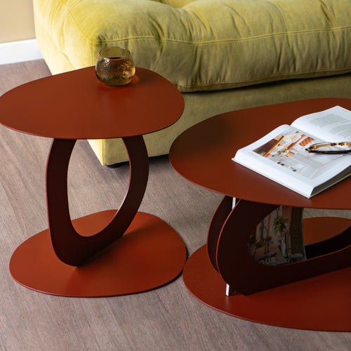 Spinder x Eva van de Ven bijzettafel Alto - Red Brown