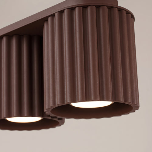 Sollux Lighting Plafondlamp AURA 2 bruin GU10 - 21x10x12cm
