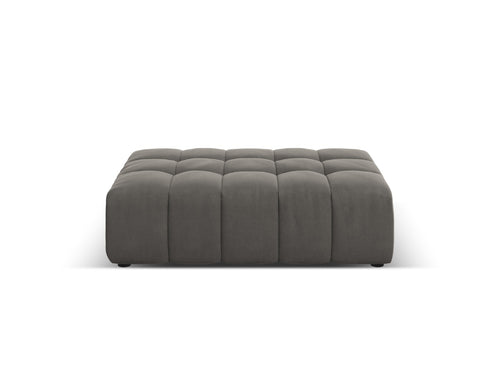 Cosmopolitan Design Poef Chicago flueel lichtgrijs - 84x102x42cm