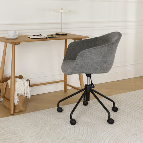 Nolon Nout-Otis Bureaustoel Donkergrijs - Armleuningen - Zwart - vtwonen shop